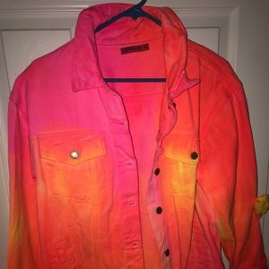 Tie dye jean jacket